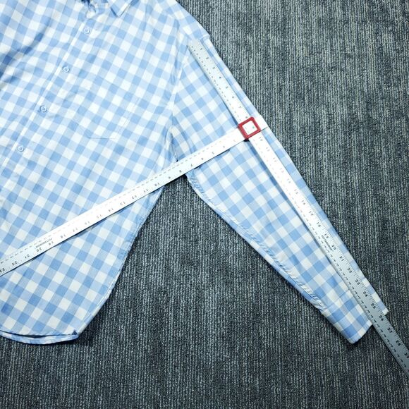 Twillory Shirt Mens XL Blue Plaid Untuckable Button Up Long Sleeve Tailored - Picture 13 of 16